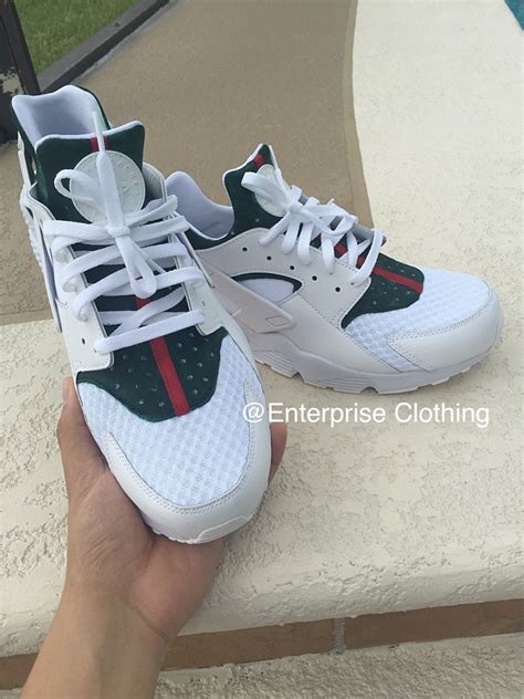 nike air huarache white x gucci|gucci nike shoes huarache.